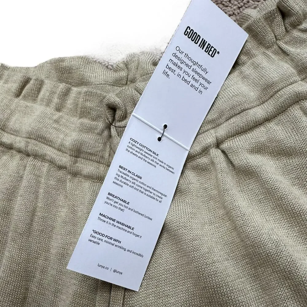 LUNYA Wide Leg Organic Cotton Silk Blend Relaxed Pants Women's Size Small NWT - Picture 5 of 8